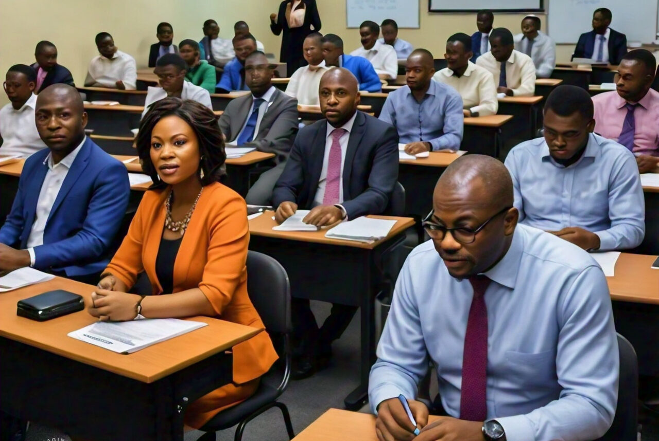 Professionals participating in a collaborative training session